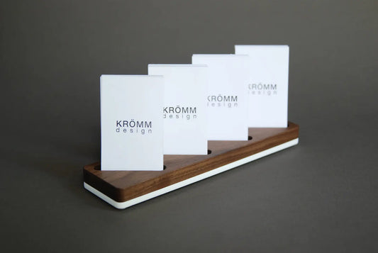 Business Card Stand for Vertical Cards 4 slots