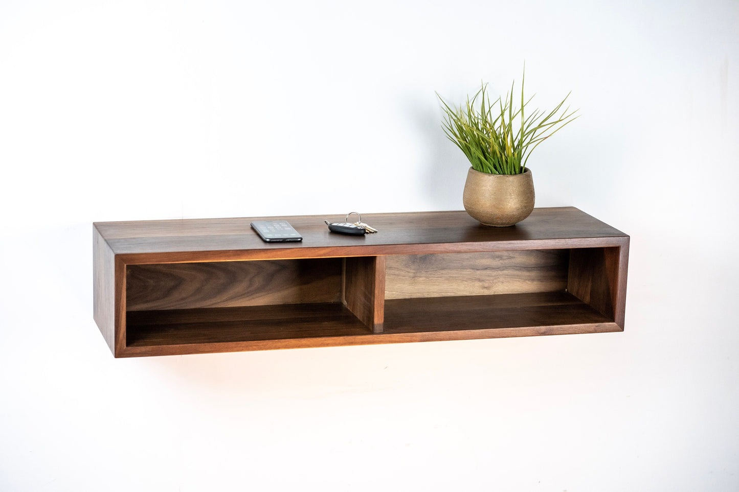 Entryway Floating Console / Solid Wood Floating Media Organizer / Media Console / Media Stand / TV Stand