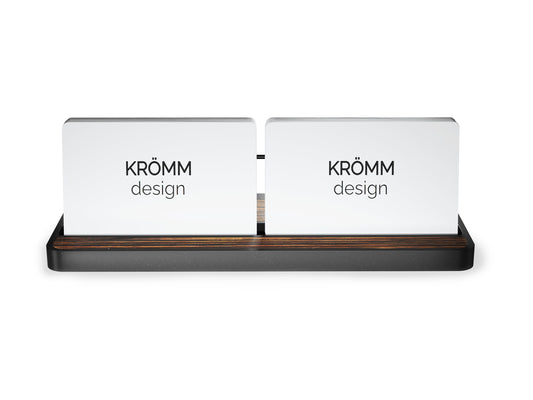 Horizontal Business Card Stand Aluminum & Macassar Ebony Wood , Multiple Wood Business Card Holder, Business Card Display , Office Gift