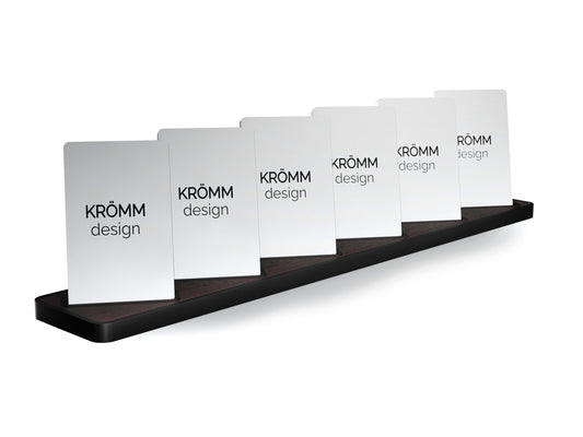 Vertical Business Card Stand Aluminum & Wenge Wood , Multiple Wood Business Card Holder, Business Card Display , Office Gift