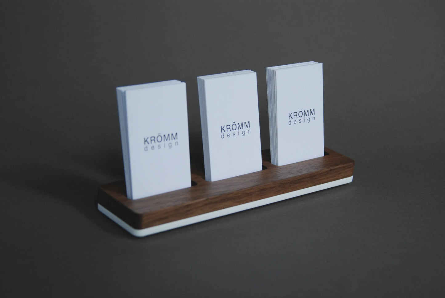 Business Card Stand for Vertical Cards 3 slots