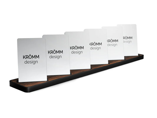 Vertical Business Card Stand Aluminum & Macassar Ebony Wood , Multiple Vertical Business Card Holder, Business Card Display , Office Gift