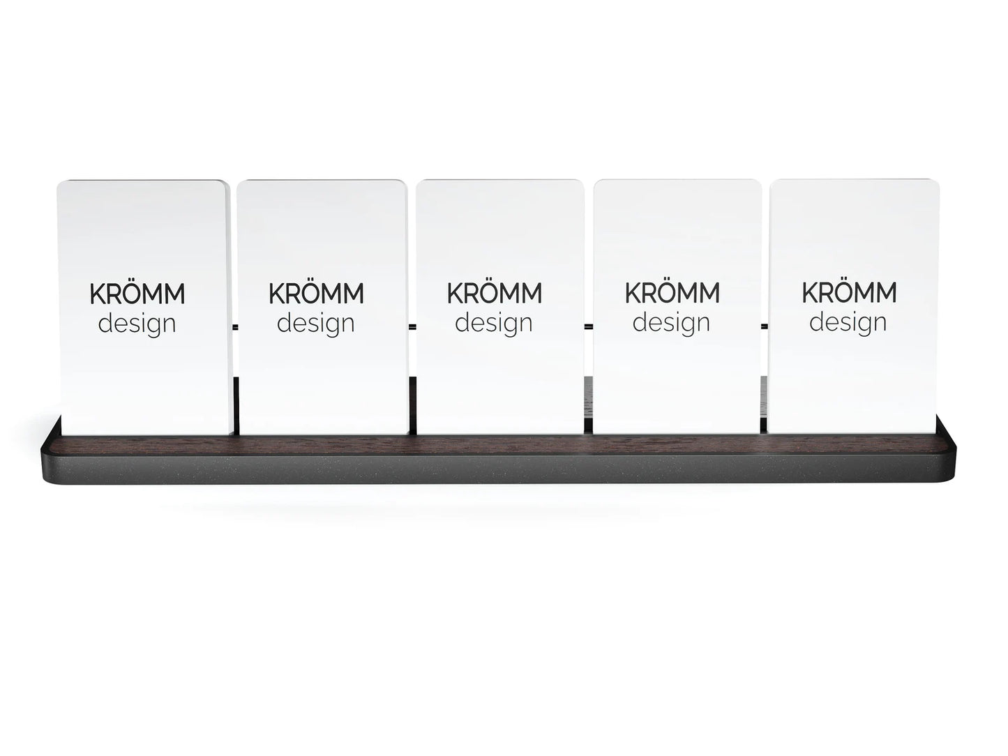 Vertical Business Card Stand Aluminum & Wenge Wood , Multiple Vertical Wood Business Card Holder, Business Card Display Office Gift (Copy)