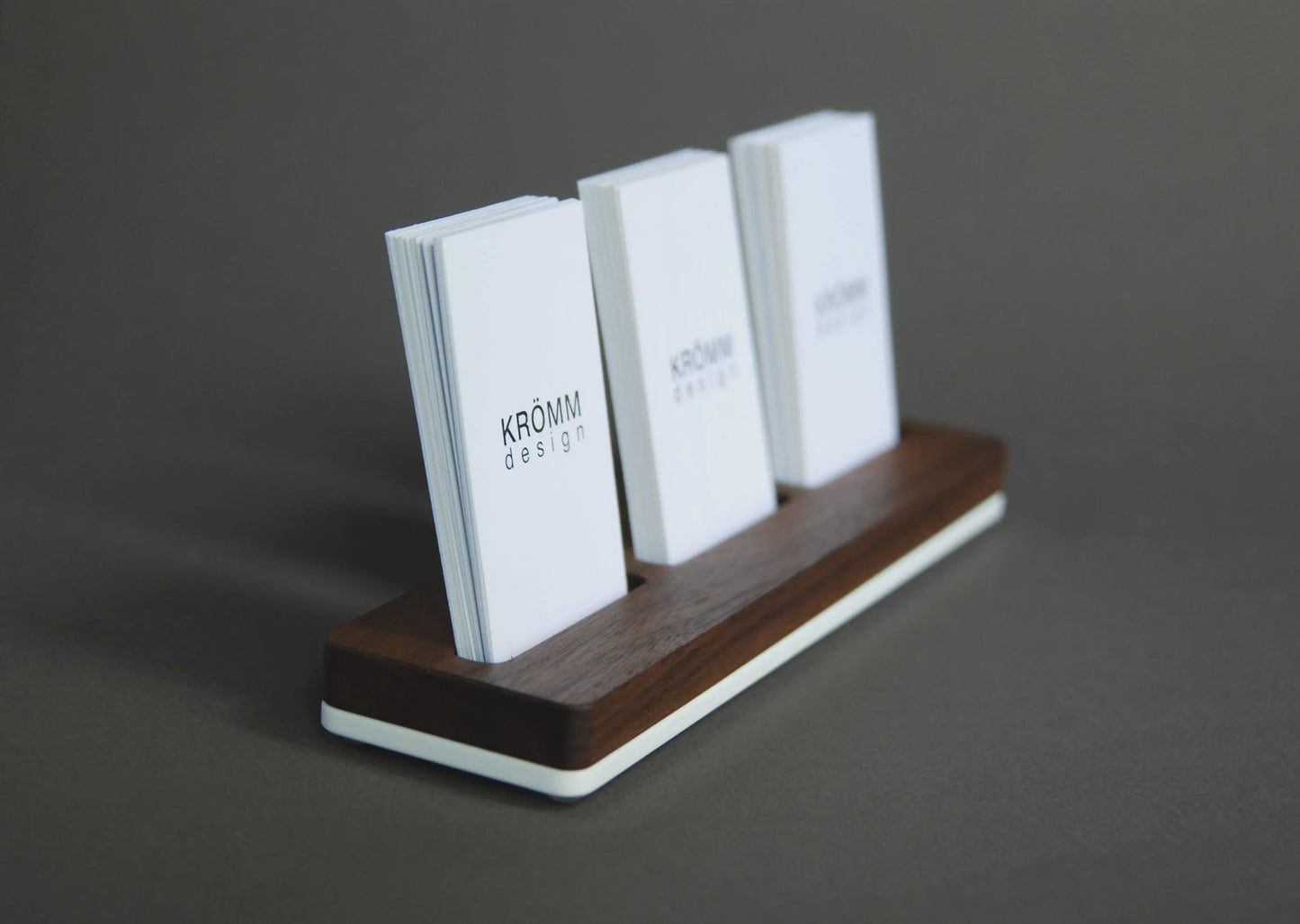 Business Card Stand for Vertical Cards 3 slots