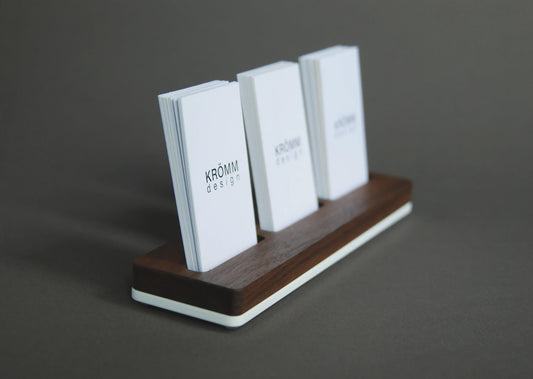 Business Card Stand for Vertical Cards 3 slots