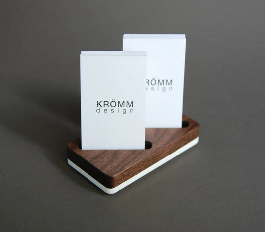 Business Card Stand for Vertical Cards 2 slots