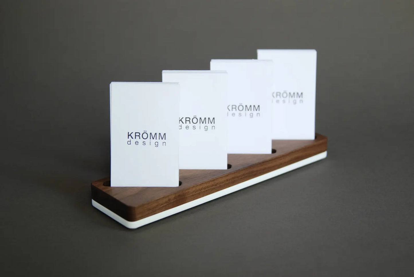 Business Card Stand for Vertical Cards 4 slots