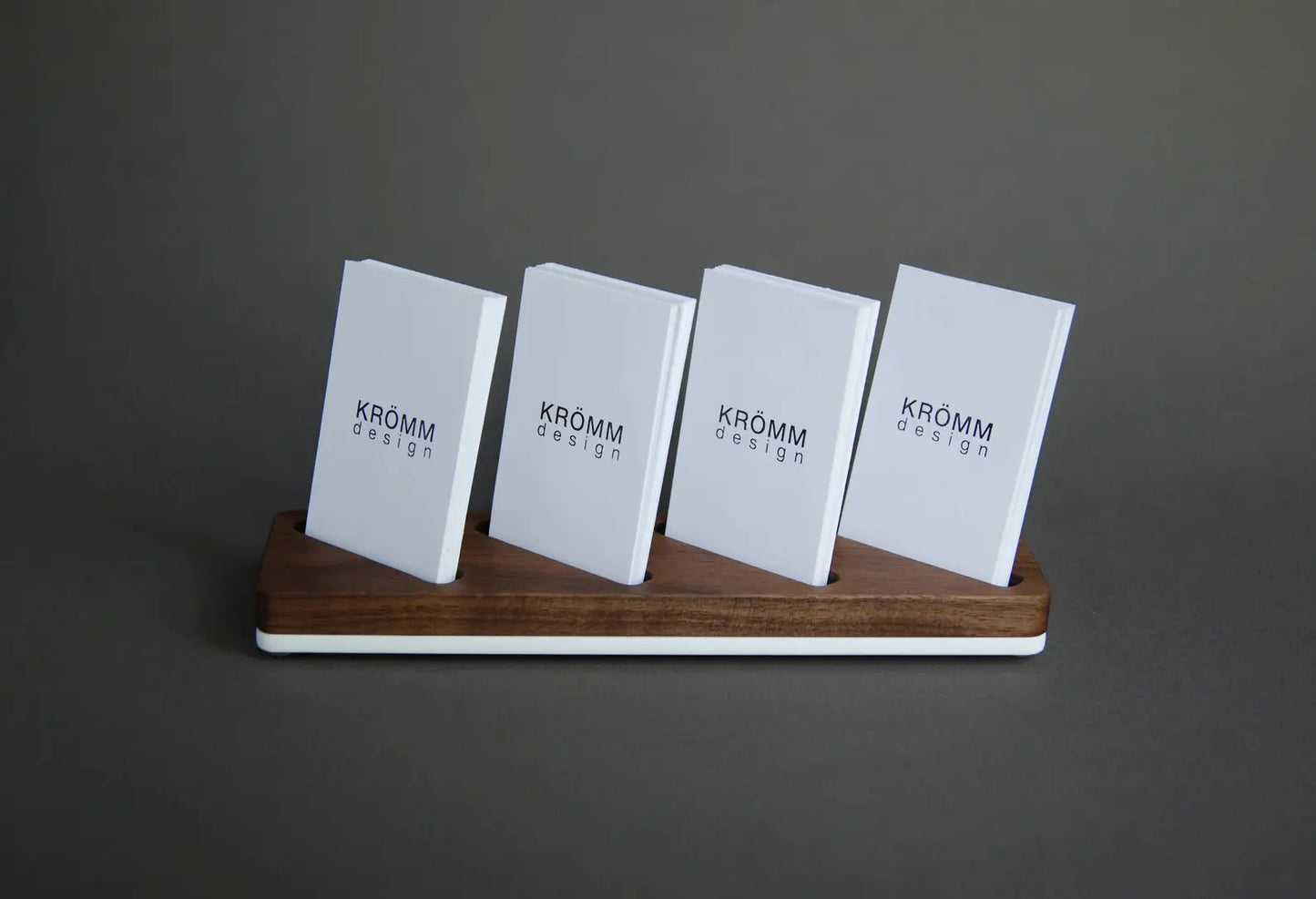 Business Card Stand for Vertical Cards 4 slots