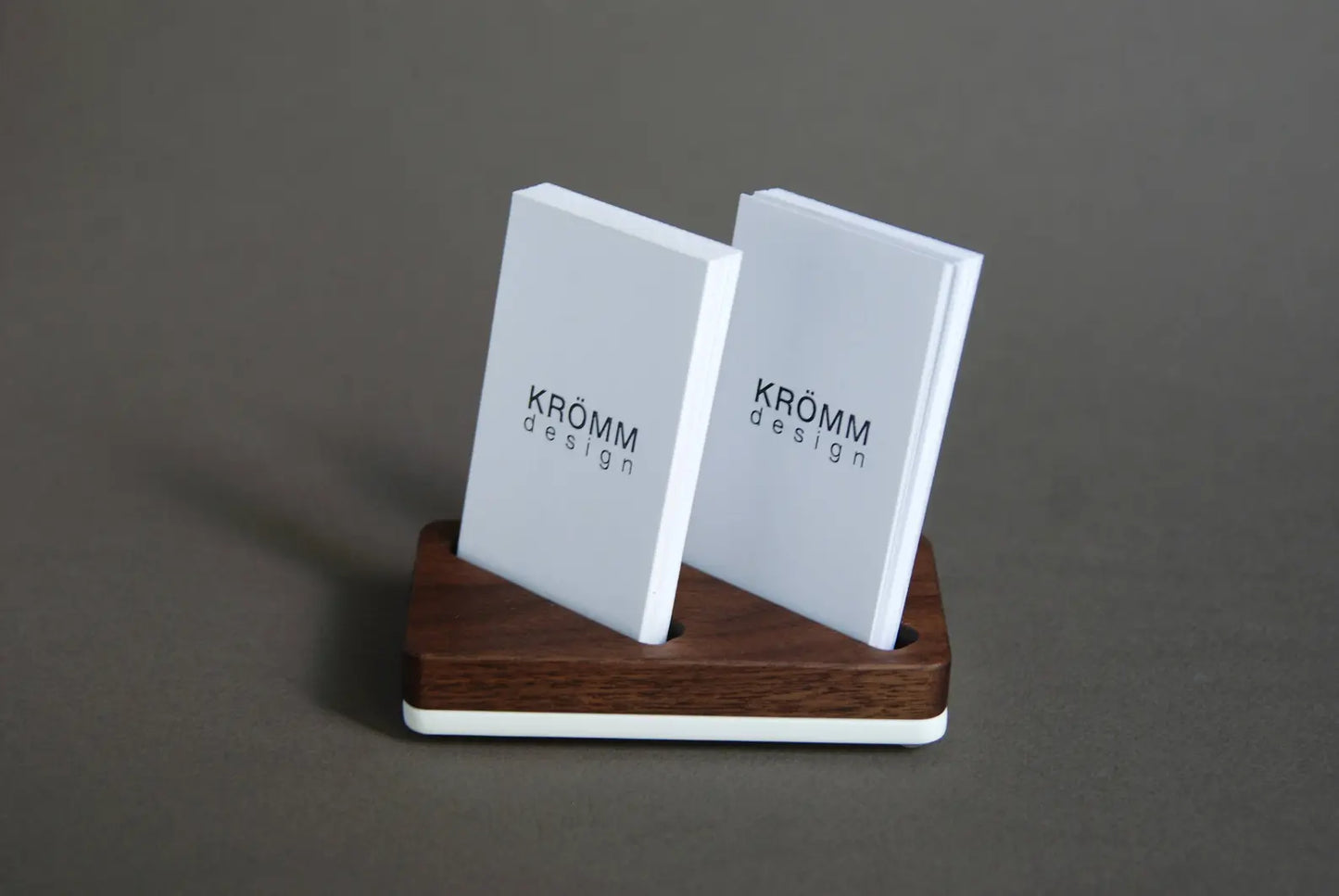 Business Card Stand for Vertical Cards 2 slots