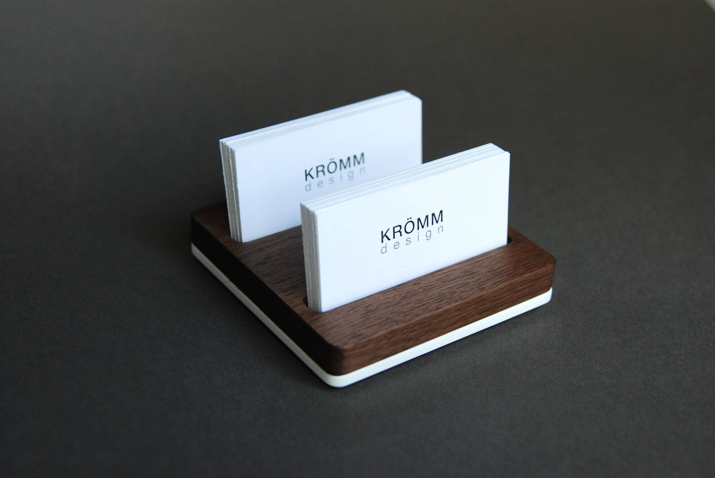 Business Card Display Stand for Horizontal Cards 2 slots