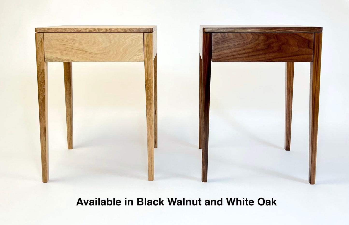 Nightstand in Solid Black Walnut, Bedside Table with Drawer, Mid-Century Modern Nightstand , Scandinavian Style