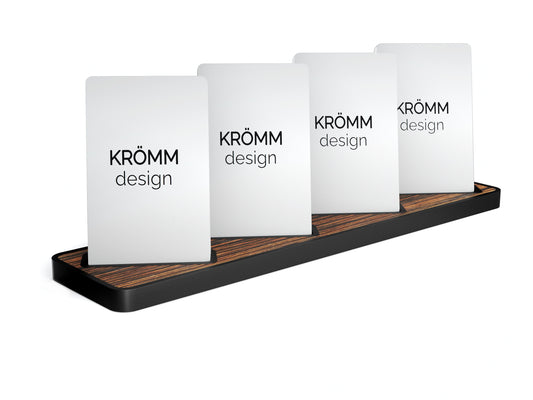 Vertical Business Card Stand Aluminum & Macassar Ebony Wood , Multiple Wood Business Card Holder, Business Card Display , Office Gift