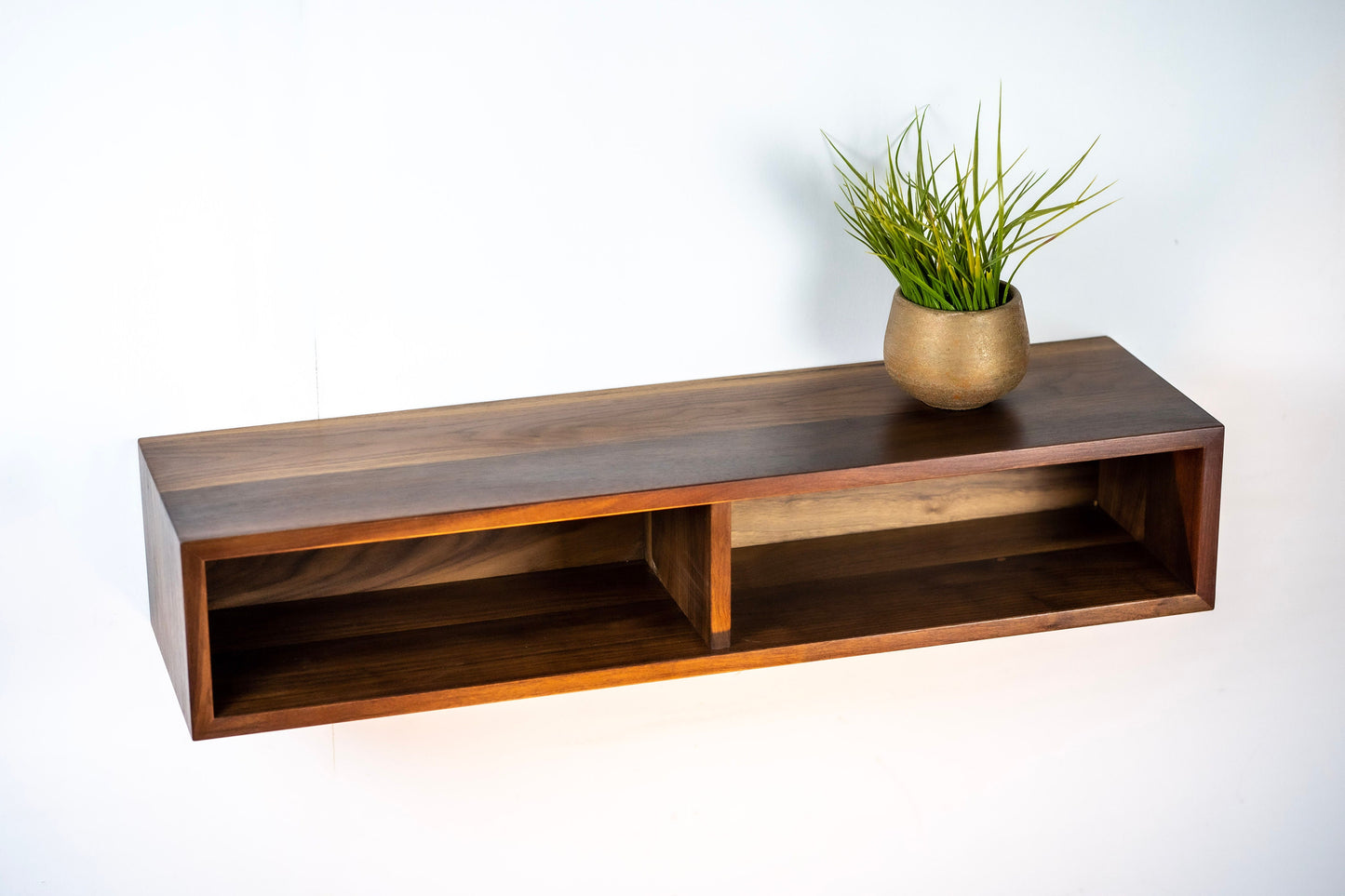 Entryway Floating Console / Solid Wood Floating Media Organizer / Media Console / Media Stand / TV Stand