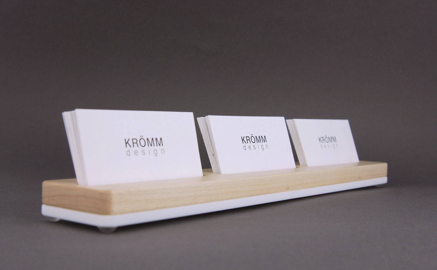 Maple Wood Business Card Stand 2-5 slots