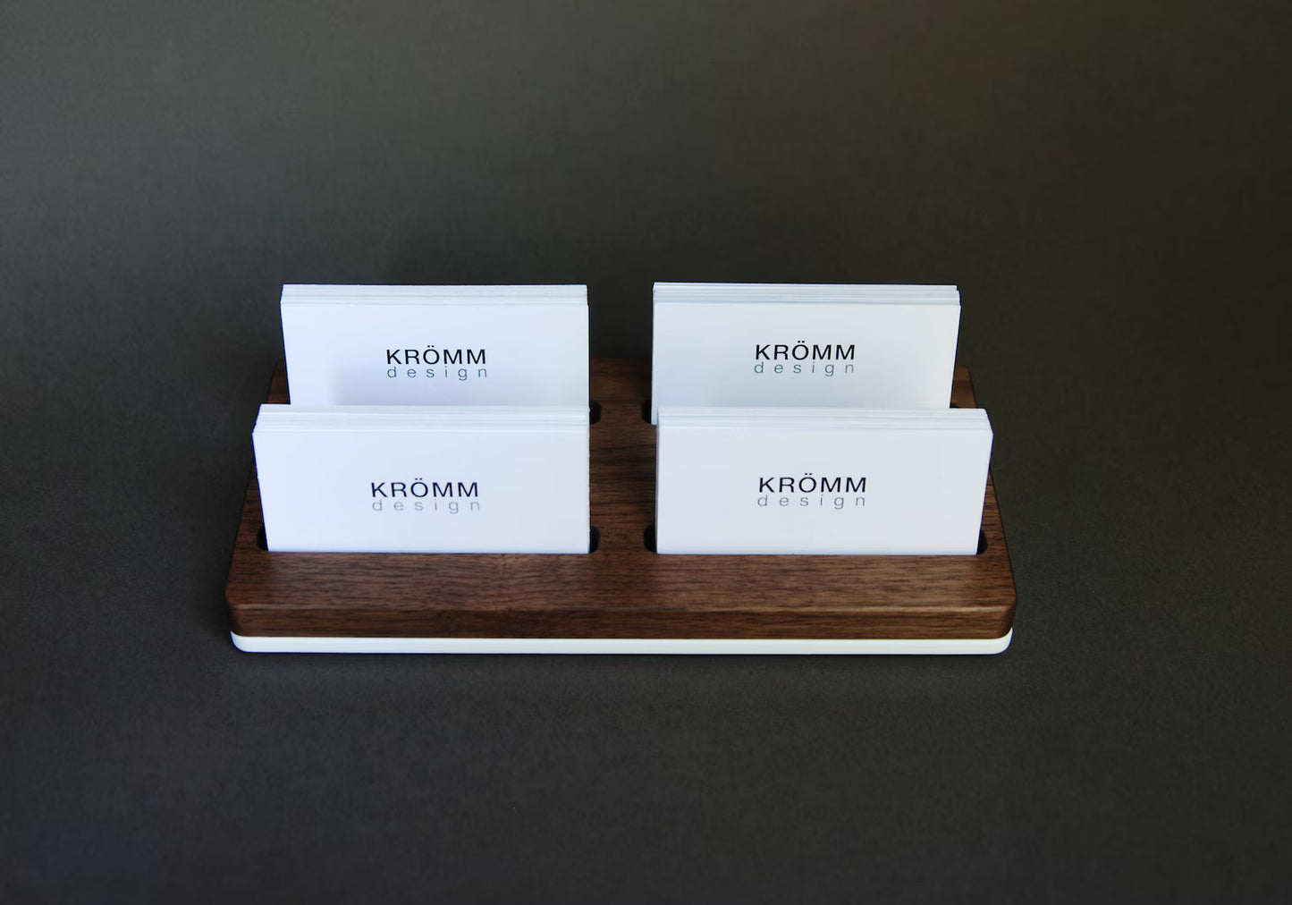 Business Card Display Stand for Horizontal Cards 4 slots