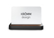 Horizontal Business Card Stand Aluminum & Macassar Ebony Wood