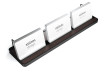 Multiple (2-3) Horizontal Business Card Stand Aluminum & Wenge wood