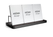 Multiple (3-5) Vertical Business Card Stand Aluminum & Wenge Wood