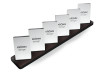 Multiple (4-6) Vertical Business Card Stand Aluminum & Wenge wood