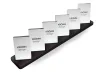 Multiple (4-6) Vertical Business Card Stand Aluminum & Wenge wood
