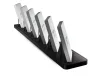 Multiple (4-6) Vertical Business Card Stand Aluminum & Wenge wood