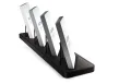 Multiple (4-6) Vertical Business Card Stand Aluminum & Wenge wood