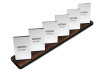 Multiple (4-6) Vertical Business Card Stand Aluminum & Macassar Ebony Wood