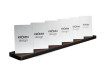 Multiple (4-6) Vertical Business Card Stand Aluminum & Macassar Ebony Wood