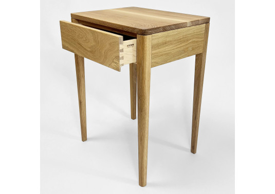 Nightstand in Solid White Oak with Dovetailed Drawer