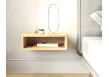 Solid Sugar Maple Floating Nightstand