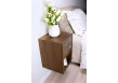 Solid Walnut Wood Floating Nightstand With Drawer And Open Shelf